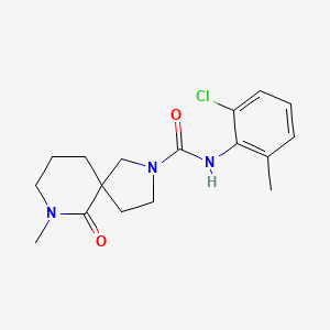 molecular formula C17H22ClN3O2 B5677859 N-(2-chloro-6-methylphenyl)-7-methyl-6-oxo-2,7-diazaspiro[4.5]decane-2-carboxamide 