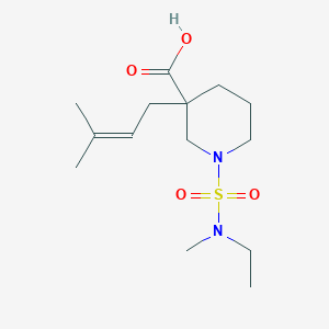 molecular formula C14H26N2O4S B5677872 1-{[ethyl(methyl)amino]sulfonyl}-3-(3-methyl-2-buten-1-yl)-3-piperidinecarboxylic acid 
