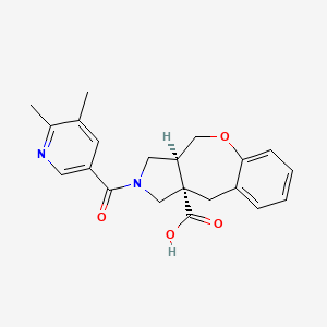molecular formula C21H22N2O4 B5677882 (3aS*,10aS*)-2-[(5,6-dimethylpyridin-3-yl)carbonyl]-2,3,3a,4-tetrahydro-1H-[1]benzoxepino[3,4-c]pyrrole-10a(10H)-carboxylic acid 