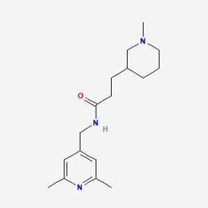 molecular formula C17H27N3O B5677890 N-[(2,6-dimethyl-4-pyridinyl)methyl]-3-(1-methyl-3-piperidinyl)propanamide 