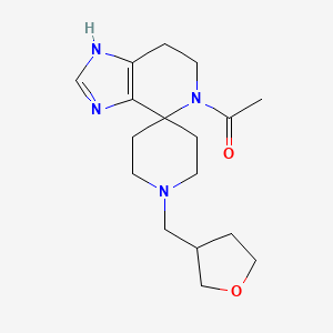 molecular formula C17H26N4O2 B5677898 5-acetyl-1'-(tetrahydrofuran-3-ylmethyl)-1,5,6,7-tetrahydrospiro[imidazo[4,5-c]pyridine-4,4'-piperidine] 