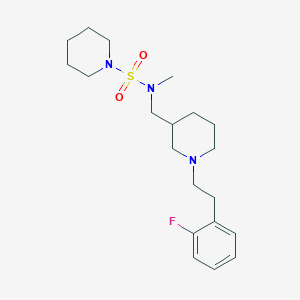N-({1-[2-(2-fluorophenyl)ethyl]piperidin-3-yl}methyl)-N-methylpiperidine-1-sulfonamide