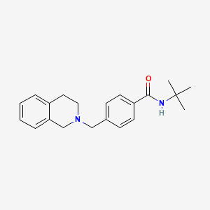 molecular formula C21H26N2O B5677911 N-(tert-butyl)-4-(3,4-dihydro-2(1H)-isoquinolinylmethyl)benzamide 