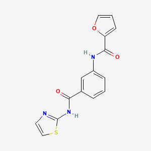 molecular formula C15H11N3O3S B5677932 N-{3-[(1,3-thiazol-2-ylamino)carbonyl]phenyl}-2-furamide 