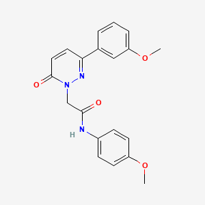 molecular formula C20H19N3O4 B5677939 N-(4-methoxyphenyl)-2-[3-(3-methoxyphenyl)-6-oxo-1(6H)-pyridazinyl]acetamide 