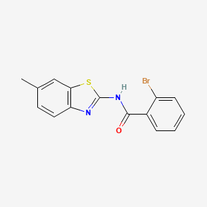 molecular formula C15H11BrN2OS B5677940 2-bromo-N-(6-methyl-1,3-benzothiazol-2-yl)benzamide 