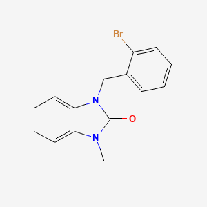 molecular formula C15H13BrN2O B5677958 1-(2-bromobenzyl)-3-methyl-1,3-dihydro-2H-benzimidazol-2-one 