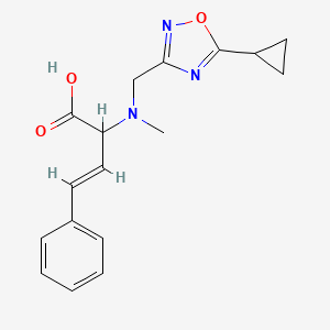 molecular formula C17H19N3O3 B5677967 (3E)-2-[[(5-cyclopropyl-1,2,4-oxadiazol-3-yl)methyl](methyl)amino]-4-phenylbut-3-enoic acid 