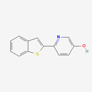molecular formula C13H9NOS B567797 6-(Benzo[b]thiophen-2-yl)pyridin-3-ol CAS No. 1261998-84-8