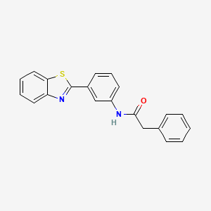molecular formula C21H16N2OS B5677990 N-[3-(1,3-benzothiazol-2-yl)phenyl]-2-phenylacetamide 