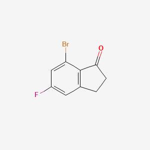 molecular formula C9H6BrFO B567800 7-溴-5-氟-1-茚酮 CAS No. 1260016-95-2