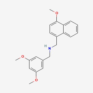molecular formula C21H23NO3 B5678026 (3,5-dimethoxybenzyl)[(4-methoxy-1-naphthyl)methyl]amine 