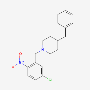 molecular formula C19H21ClN2O2 B5678041 4-benzyl-1-(5-chloro-2-nitrobenzyl)piperidine 