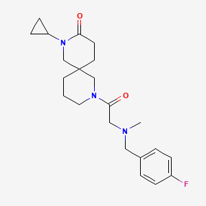 molecular formula C22H30FN3O2 B5678043 2-cyclopropyl-8-[N-(4-fluorobenzyl)-N-methylglycyl]-2,8-diazaspiro[5.5]undecan-3-one 