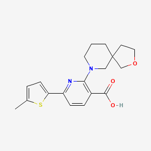 6-(5-methyl-2-thienyl)-2-(2-oxa-7-azaspiro[4.5]dec-7-yl)nicotinic acid