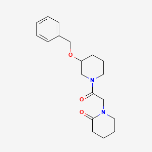 molecular formula C19H26N2O3 B5678059 1-{2-[3-(benzyloxy)piperidin-1-yl]-2-oxoethyl}piperidin-2-one 