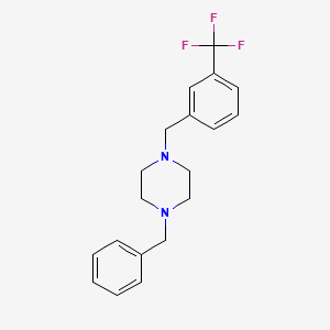 molecular formula C19H21F3N2 B5678063 1-benzyl-4-[3-(trifluoromethyl)benzyl]piperazine 