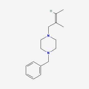molecular formula C16H24N2 B5678069 1-benzyl-4-(2-methyl-2-buten-1-yl)piperazine 