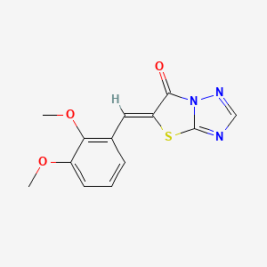 molecular formula C13H11N3O3S B5678076 5-(2,3-dimethoxybenzylidene)[1,3]thiazolo[3,2-b][1,2,4]triazol-6(5H)-one 