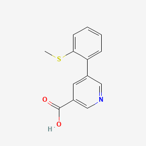 molecular formula C13H11NO2S B567808 5-(2-(Methylthio)phenyl)nicotinic acid CAS No. 1261964-02-6