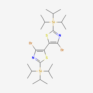 B567813 4,4'-Dibromo-2,2'-bis(triisopropylsilyl)-5,5'-bithiazole CAS No. 1223559-98-5