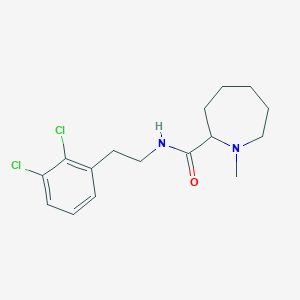 molecular formula C16H22Cl2N2O B5678132 N-[2-(2,3-dichlorophenyl)ethyl]-1-methyl-2-azepanecarboxamide 