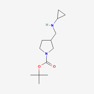 molecular formula C13H24N2O2 B567816 tert-Butyl 3-((cyclopropylamino)methyl)pyrrolidine-1-carboxylate CAS No. 1289387-40-1