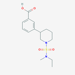 molecular formula C15H22N2O4S B5678167 3-(1-{[ethyl(methyl)amino]sulfonyl}piperidin-3-yl)benzoic acid 