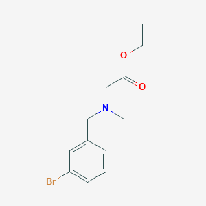 molecular formula C12H16BrNO2 B5678182 ethyl N-(3-bromobenzyl)-N-methylglycinate 