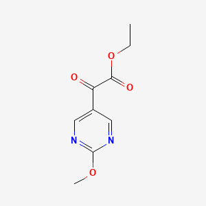 B567819 Ethyl 2-(2-Methoxy-5-pyrimidinyl)-2-oxoacetate CAS No. 1346597-52-1
