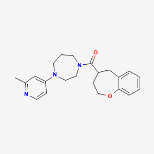 molecular formula C22H27N3O2 B5678191 1-(2-methylpyridin-4-yl)-4-(2,3,4,5-tetrahydro-1-benzoxepin-4-ylcarbonyl)-1,4-diazepane 