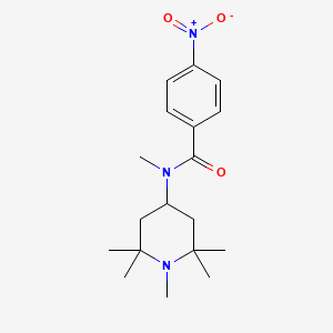 molecular formula C18H27N3O3 B5678200 N-methyl-4-nitro-N-(1,2,2,6,6-pentamethyl-4-piperidinyl)benzamide 