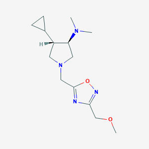 rel-(3R,4S)-4-cyclopropyl-1-{[3-(methoxymethyl)-1,2,4-oxadiazol-5-yl]methyl}-N,N-dimethyl-3-pyrrolidinamine hydrochloride