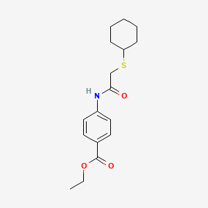 ethyl 4-{[(cyclohexylthio)acetyl]amino}benzoate