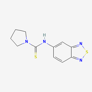 molecular formula C11H12N4S2 B5678217 N-2,1,3-benzothiadiazol-5-yl-1-pyrrolidinecarbothioamide 