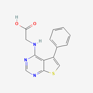 molecular formula C14H11N3O2S B5678237 N-(5-phenylthieno[2,3-d]pyrimidin-4-yl)glycine 