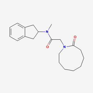 molecular formula C20H28N2O2 B5678250 N-(2,3-dihydro-1H-inden-2-yl)-N-methyl-2-(2-oxoazonan-1-yl)acetamide 