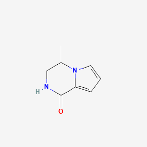 molecular formula C8H10N2O B567826 4-Methyl-3,4-dihydropyrrolo[1,2-a]pyrazin-1(2H)-one CAS No. 1243415-14-6