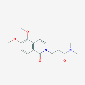 molecular formula C16H20N2O4 B5678260 3-(5,6-dimethoxy-1-oxoisoquinolin-2(1H)-yl)-N,N-dimethylpropanamide 
