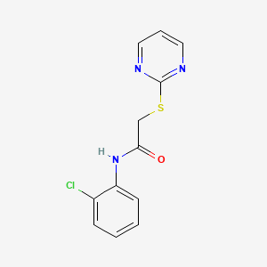 molecular formula C12H10ClN3OS B5678271 N-(2-chlorophenyl)-2-(2-pyrimidinylthio)acetamide 