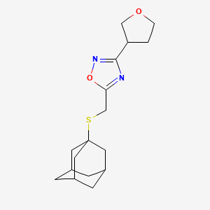 molecular formula C17H24N2O2S B5678272 5-[(1-adamantylthio)methyl]-3-(tetrahydrofuran-3-yl)-1,2,4-oxadiazole 