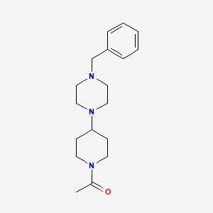 molecular formula C18H27N3O B5678280 1-(1-acetyl-4-piperidinyl)-4-benzylpiperazine 