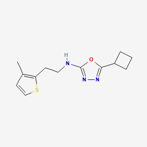 molecular formula C13H17N3OS B5678283 5-cyclobutyl-N-[2-(3-methyl-2-thienyl)ethyl]-1,3,4-oxadiazol-2-amine 