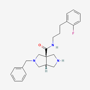 molecular formula C23H28FN3O B5678306 rel-(3aR,6aR)-2-benzyl-N-[3-(2-fluorophenyl)propyl]hexahydropyrrolo[3,4-c]pyrrole-3a(1H)-carboxamide dihydrochloride 