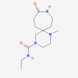 molecular formula C13H24N4O2 B5678334 N-ethyl-1-methyl-10-oxo-1,4,9-triazaspiro[5.6]dodecane-4-carboxamide 