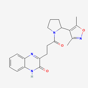 3-{3-[2-(3,5-dimethyl-4-isoxazolyl)-1-pyrrolidinyl]-3-oxopropyl}-2-quinoxalinol