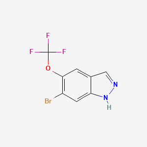 molecular formula C8H4BrF3N2O B567835 6-Bromo-5-(trifluoromethoxy)-1H-indazole CAS No. 1374651-78-1