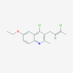 molecular formula C16H17Cl2NO B5678362 4-chloro-3-(3-chloro-2-buten-1-yl)-6-ethoxy-2-methylquinoline 
