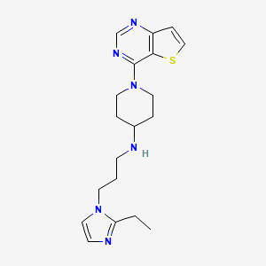 N-[3-(2-ethyl-1H-imidazol-1-yl)propyl]-1-thieno[3,2-d]pyrimidin-4-ylpiperidin-4-amine
