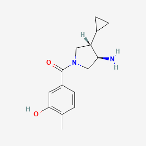 5-{[(3R*,4S*)-3-amino-4-cyclopropylpyrrolidin-1-yl]carbonyl}-2-methylphenol